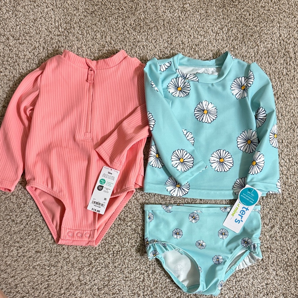 Child of Mine Pink and Blue Kids Swim Set